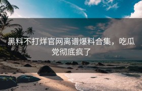 黑料不打烊官网离谱爆料合集，吃瓜党彻底疯了